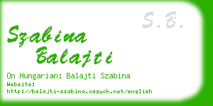 szabina balajti business card